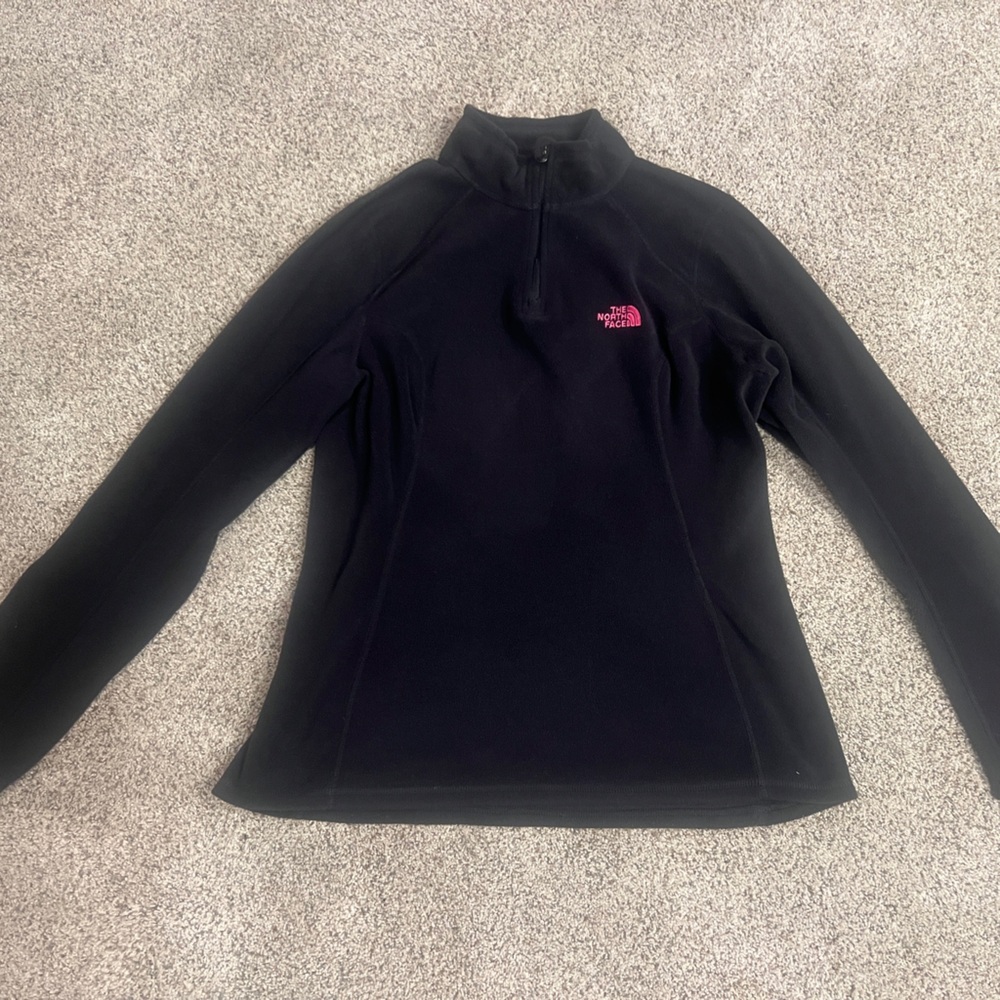 The North Face Black Fleece with Pink Accent